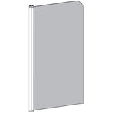 180 Degrees Pivot Door 6mm Safety Glass Bath Shower Screen 850x1500mm