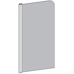 180 Degrees Pivot Door 6mm Safety Glass Bath Shower Screen 850x1500mm