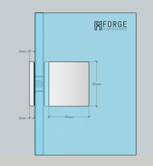 Frameless shower glass BRACKET SQUARE GLASS TO GLASS 90 Degrees - Chrome