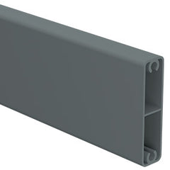 Aluminium Slats 65mm x 16.5mm gate slat with centre web & 2x screw flutes 6100MM LONG