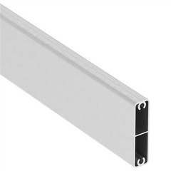 Aluminium Slats 65mm x 16.5mm gate slat with centre web & 2x screw flutes 6100MM LONG