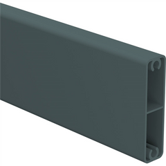 Aluminium Slats 65mm x 16.5mm gate slat with centre web & 2x screw flutes 6100MM LONG