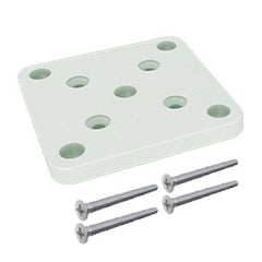Aluminium base plate set for semi frameless aluminium pool fence posts and 50 x 50mm posts