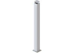 100 x 100 x 2.0mm ALUMINIUM POST (Screw Fluted) - Base Plated