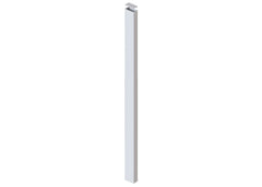 100 x 50 x 1.8mm ALUMINIUM POST (Screw Fluted) - In-Ground