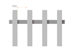 100x50 Aluminium Batten Sliding Gate | Radiator Style 100mm Gap Australia