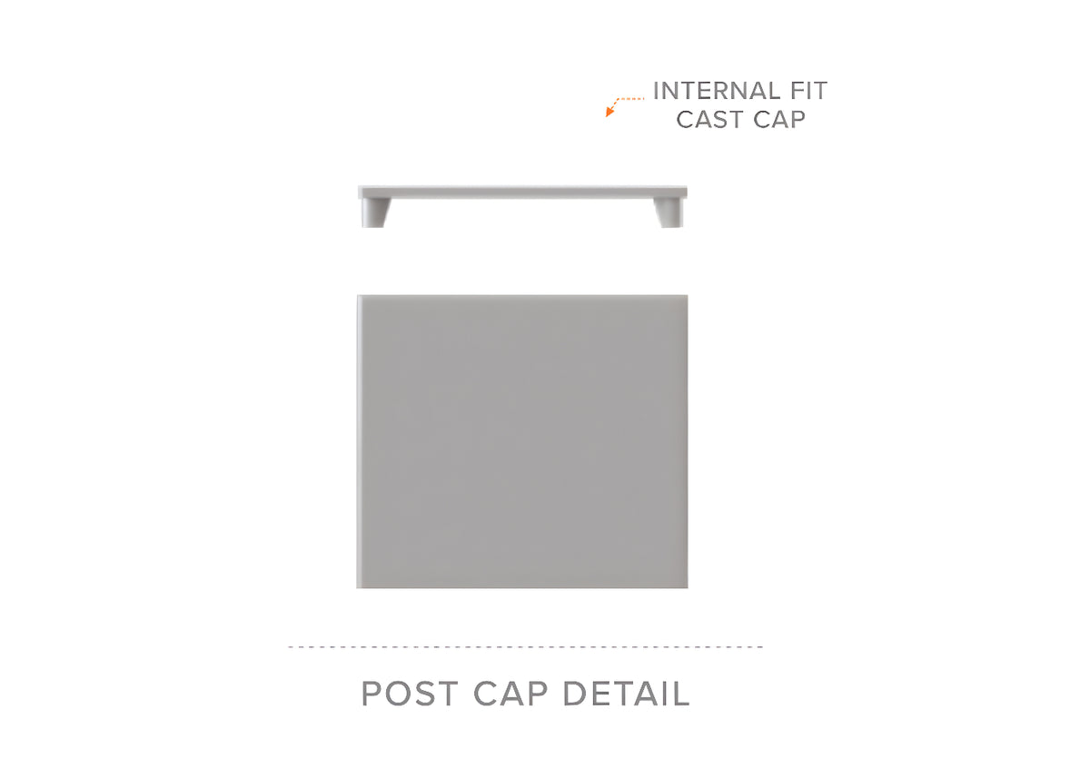 100 x 100 Aluminium Cast Cap