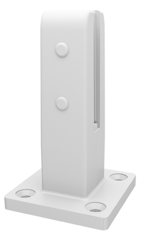 Non Conductive Pool Fence Spigot - Insuluxe - Base Plated Insulated Spigot - Matt White