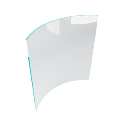 Toughened Clear 12mm Curved Glass Pool Fence Panels, 1200mm high, choose your width