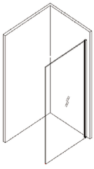 10mm Fixed Panel Shower Screen with Gradient Glass