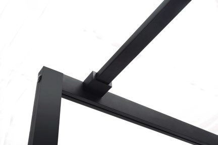 Black Framed Shower Screen Panel with Grills