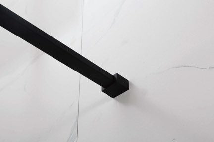 Black Framed Shower Screen Panel with Grills