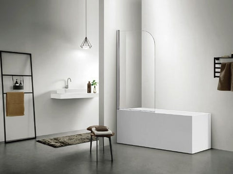 Pivot /  Swing Bath Shower Screen, 6mm glass