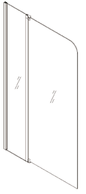 Fixed and Swing Bath Shower Screen, 6mm glass.
