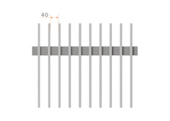 40x10 Aluminium Batten Swing Gate | Radiator Style 40mm Gap Australia