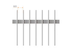 40x10 Aluminium Batten Swing Gate | Radiator Style 60mm Gap Australia
