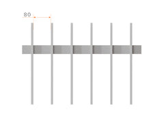 40x10 Aluminium Batten Swing Gate | Radiator Style 80mm Gap Australia