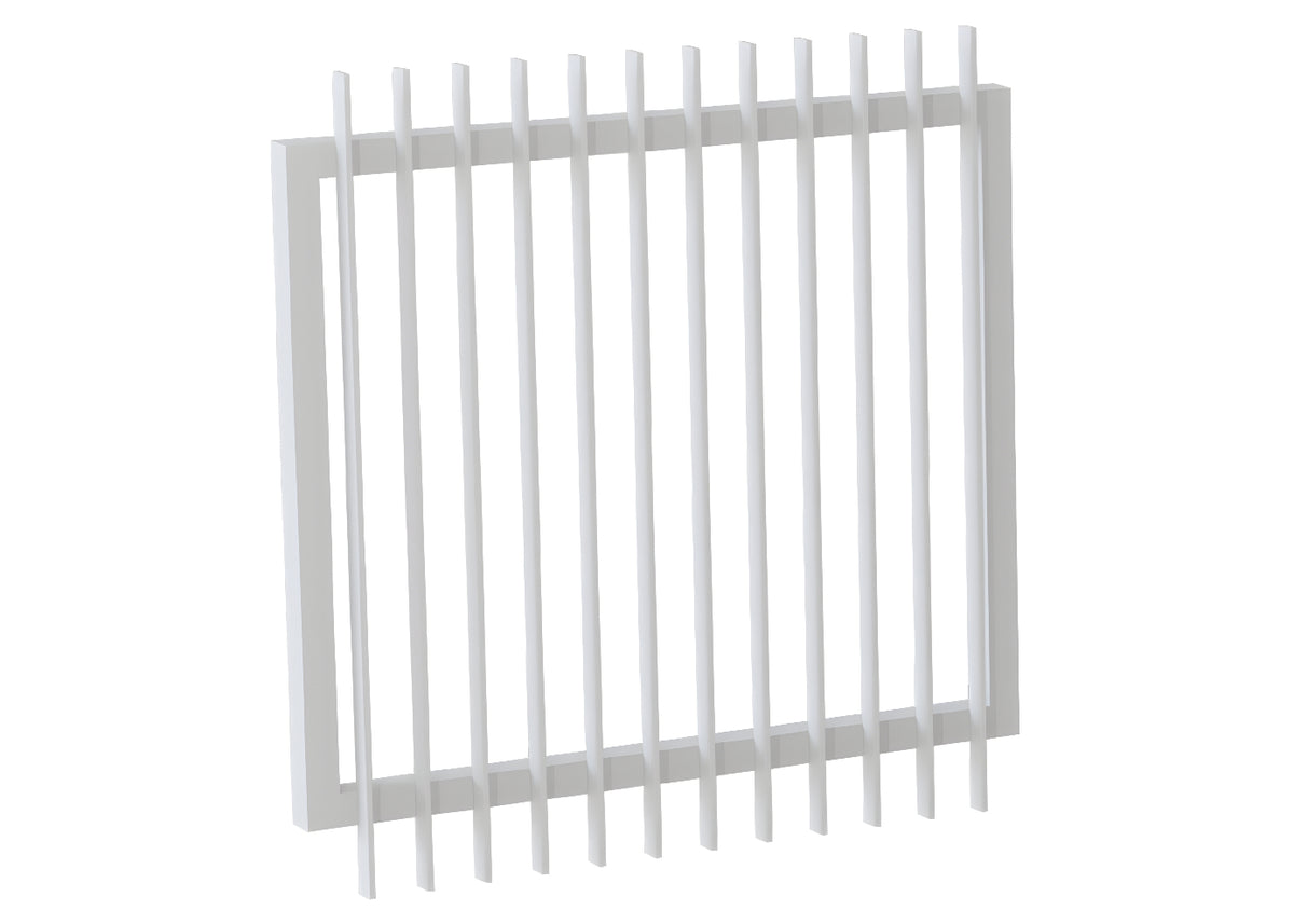 40x10 Aluminium Batten Swing Gate | Radiator Style 80mm Gap Australia