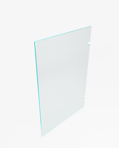 1350mm high, 12mm CLEAR GLAZE GLASS Hinge panel to suit Polaris Hardware and channel / side mount  glazing  Perth Only