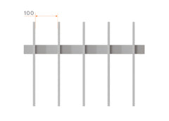 50x10 Aluminium Batten Swing Gate | Radiator Style 100mm Gap Australia