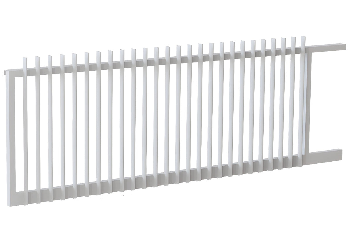 50x10 Aluminium Batten Sliding Gate | Radiator Style 100mm Gap Australia