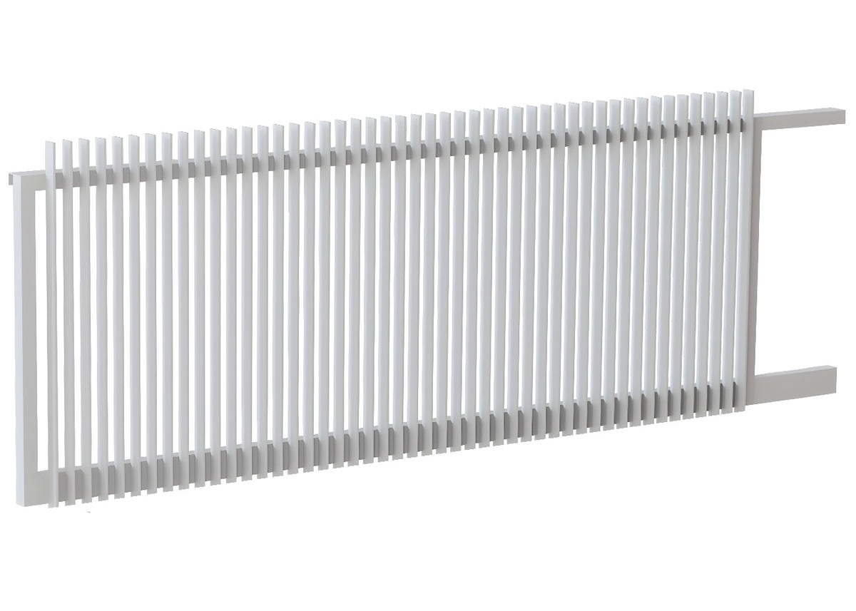 50x10 Aluminium Batten Sliding Gate | Radiator Style 50mm Gap Australia