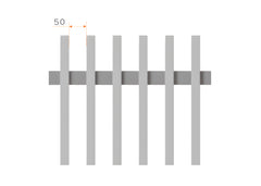 50x25 Aluminium Batten Swing Gate | Radiator Style 50mm Gap Australia