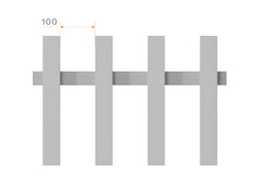 50x50 Aluminium Batten Fence Panel | Radiator Style 100mm Gap Australia