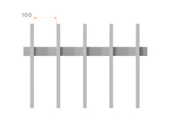 65x16 Aluminium Batten Swing Gate | Radiator Style 100mm Gap Australia