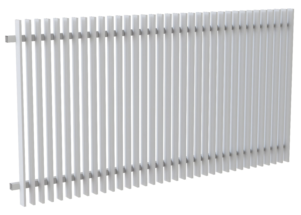 65x16 Aluminium Batten Fence Panel | Radiator Style 50mm Gap Australia