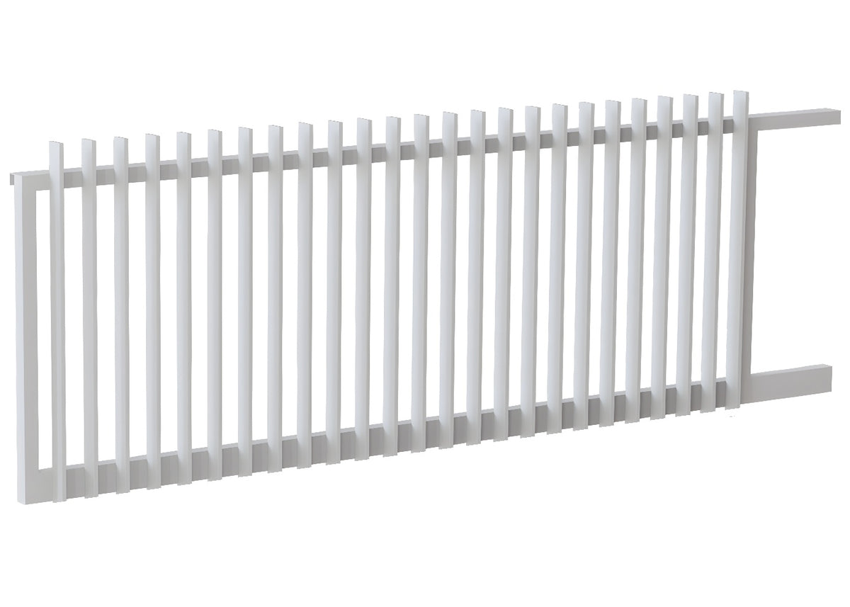 65x16 Aluminium Batten Sliding Gate | Radiator Style 100mm Gap Australia
