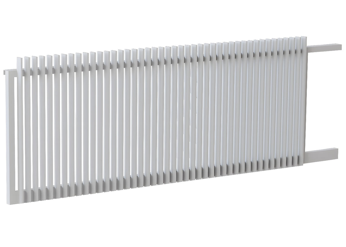 65x16 Aluminium Batten Sliding Gate | Radiator Style 50mm Gap Australia