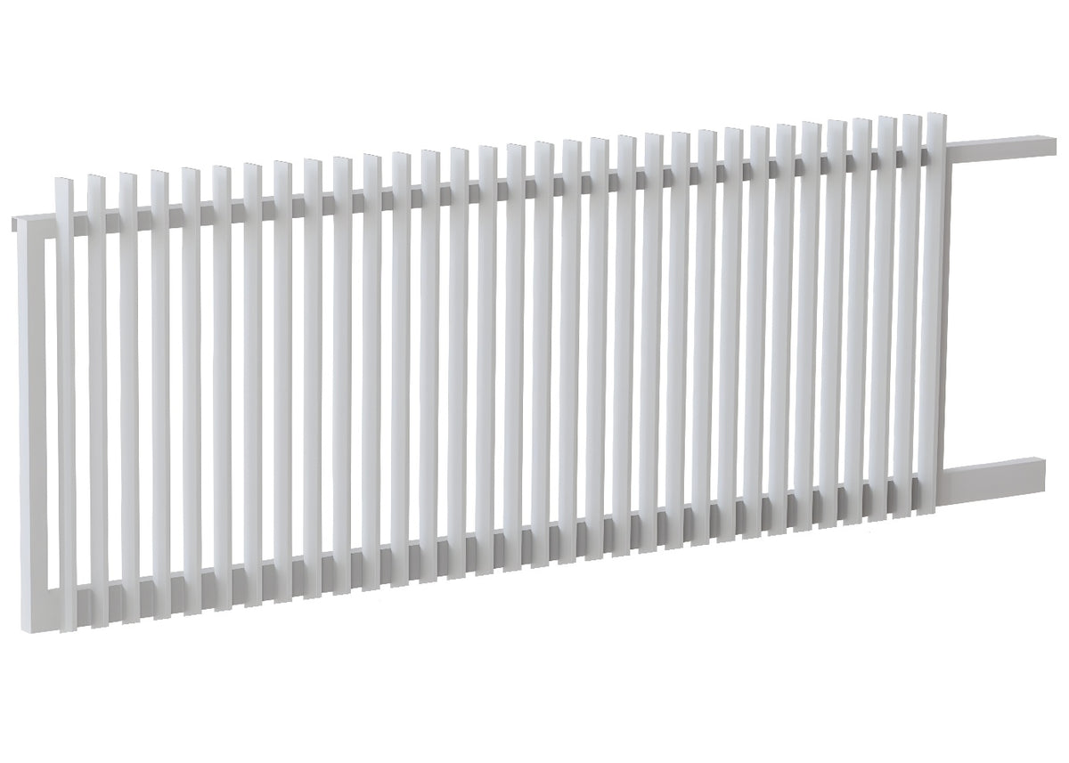 65x16 Aluminium Batten Sliding Gate | Radiator Style 75mm Gap Australia