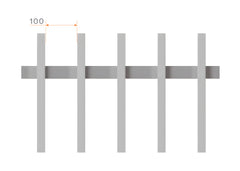 75x25 Aluminium Batten Fence Panel | Radiator Style 100mm Gap Australia