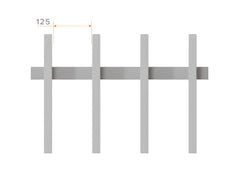 75x25 Aluminium Batten Fence Panel | Radiator Style 125mm Gap Australia