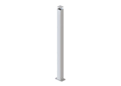 75 x 75 x 2.0mm ALUMINIUM POST (Screw Fluted) - Base Plated