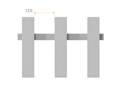 75x75 Aluminium Batten Sliding Gate | Radiator Style 125mm Gap Australia