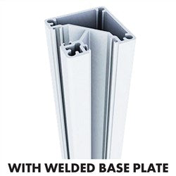AUSTRALIS DELUXE BALUSTRADE - 90 Degrees BASE PLATED POST 1050mm
