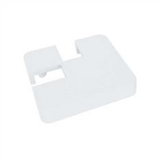 Offset 90 Degrees notched cap - extended lip, semi frameless post cap