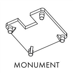 Australis 50 × 50 mm Notched Post Top Plate, Semi frameless notched post cap