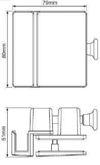 Atlantic- 90 Deg Glass to Glass Pool Fence latch - Polished Stainless Steel,   External