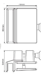 Atlantic- 90 Deg Glass to Glass Pool Fence Latch - BLACK - Internal