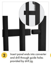Aluminium Blade Pool Fence - GATE - 975Wx1200H - Black