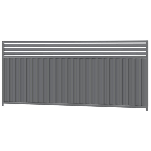 1500mm high Colorbond Breezeway Fencing Panel 100% Australian Made (3.18m wide) 4x Sheets, 2x Channel Posts, 3x Rails, 3x Slats, 2x Breezeway Posts, Screws.
