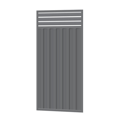 2100mm high Colorbond Breezeway Fencing Gate 100% Australian Made (930mm wide) 1x Sheet, 2x Gate Stiles, 3x Gate Rails, 3x Slats, Screws.