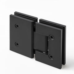 FORGE SHOWER HINGE GLASS TO GLASS 180 Degrees 10mm glass - Matt Black
