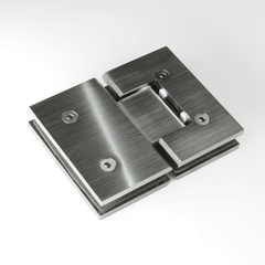 FORGE SHOWER HINGE GLASS TO GLASS 180 Degrees 10mm glass - Brushed Gunmetal