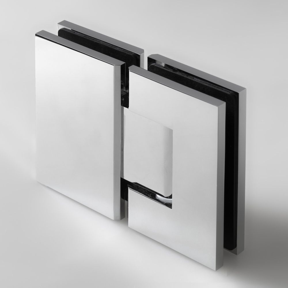 FORGE SHOWER HINGE GLASS TO GLASS 180 DEGREE  10mm glass - Chrome