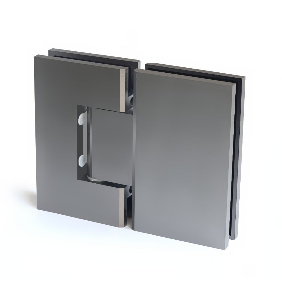 FORGE SHOWER HINGE GLASS TO GLASS 180 DEGREE  10mm glass - Gunmetal