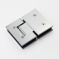 FORGE SHOWER HINGE GLASS TO GLASS 180 Degrees 10mm glass - Pearl Chrome